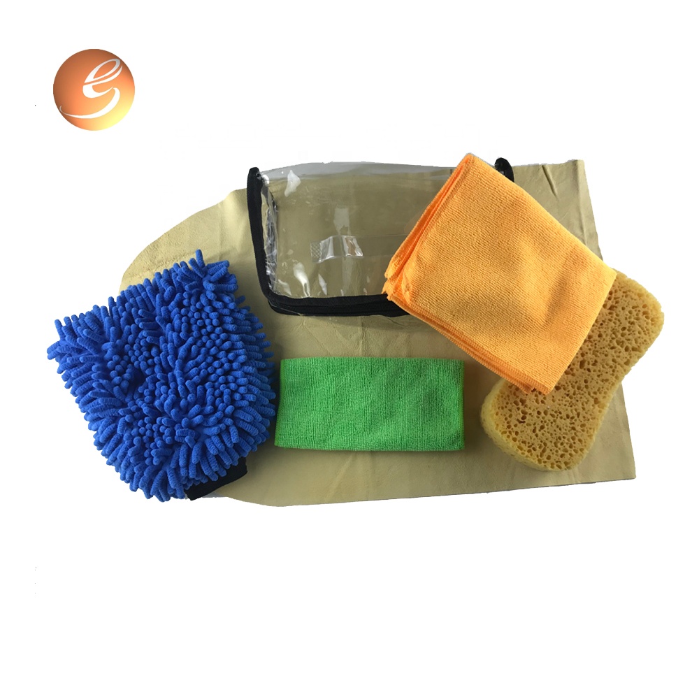 Personalize ferramentas de limpeza de cuidados com o carro Conjunto de lavagem de kit de limpeza de microfibra