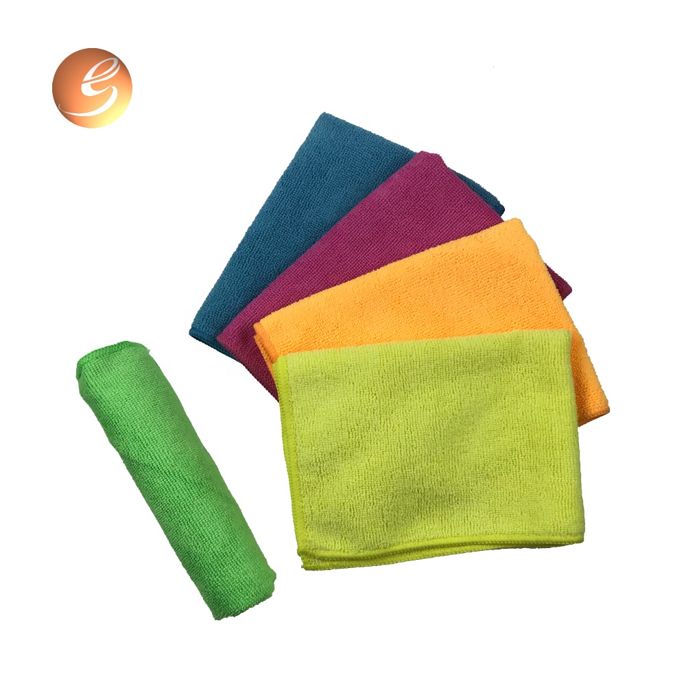 Factory Cheap Price Microfiber Car Glass Cleaning Green Towel Cloth