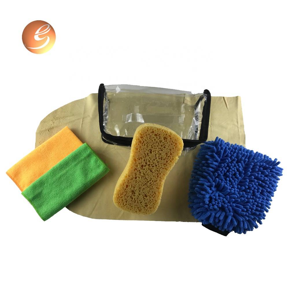 Set sarung tangan pembersih spons cuci mobil warni warna-warni kain microfiber panas