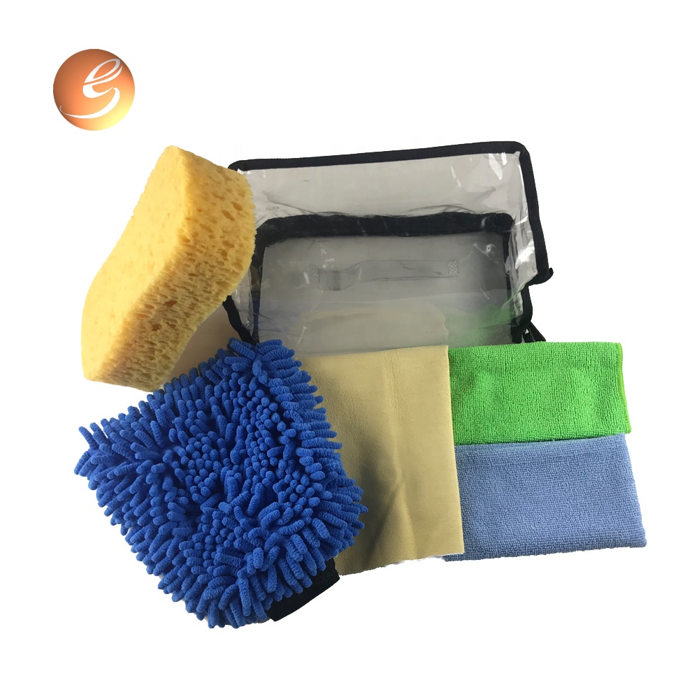 Mitt Sponge Microfiber Cloths Chamois Solo 5 I le 1 Microfiber Car Care Kit