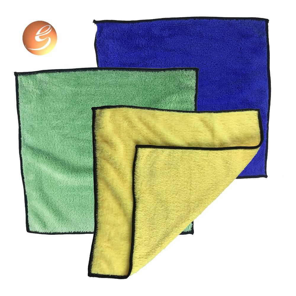 Conjunto de pano de limpeza de microfibra econômico superior com 3 toalhas de cores diferentes