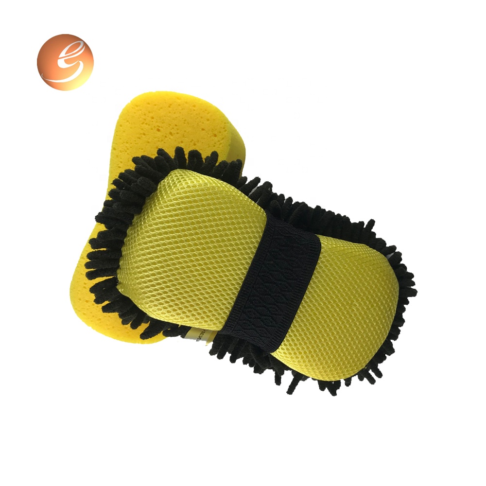 ໂຮງງານໂດຍກົງທໍາຄວາມສະອາດຂີ້ເຜີ້ງແລະຂັດ microfiber chenille ລົດລ້າງ sponge ສະອາດ