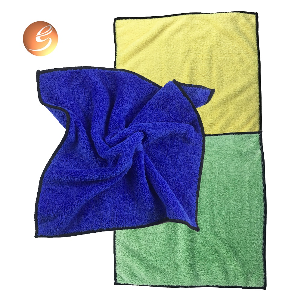 Venta al por mayor toalla de secado de microfibra sin bordes 3PK para el hogar del coche