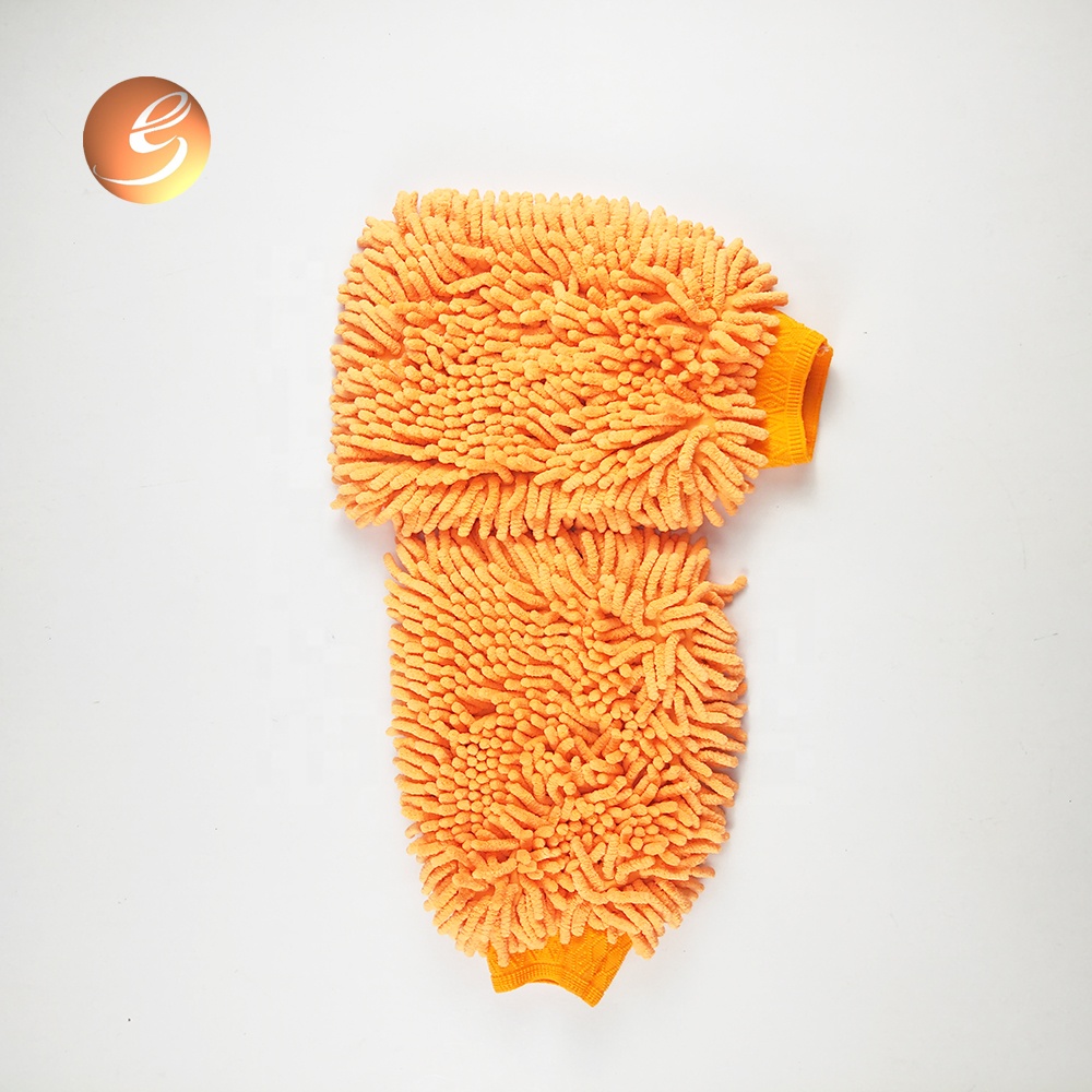 Høy kvalitet oransje bil mikrofiber vaskehansker gummi pris