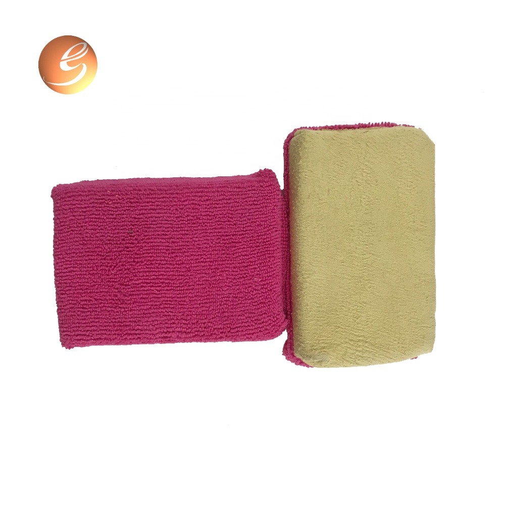 Éponge de nettoyage en tissu rose, éponge de lavage