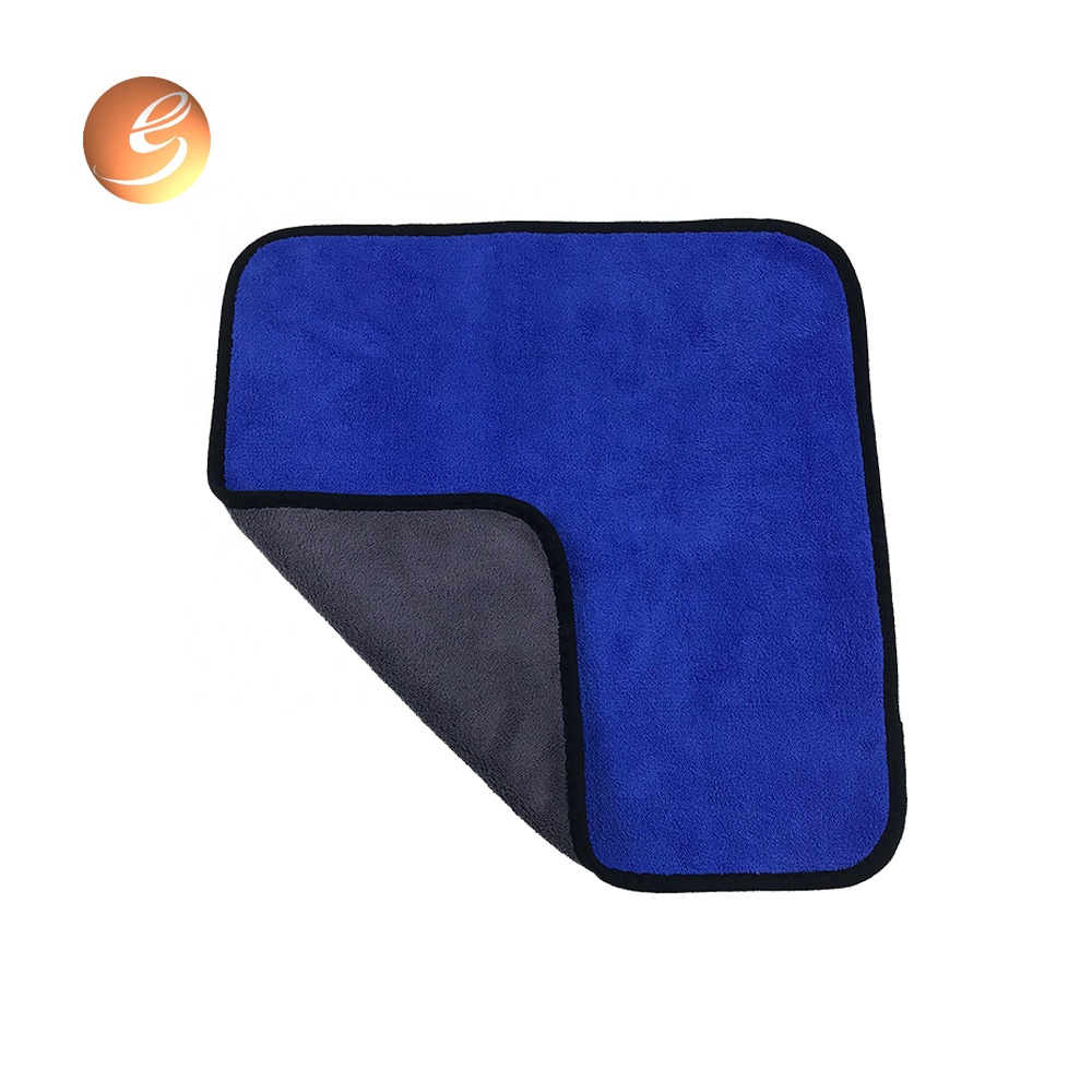Синя и сива двустранна микрофибърна кърпа за автомивка с дебелина 600 g/m2