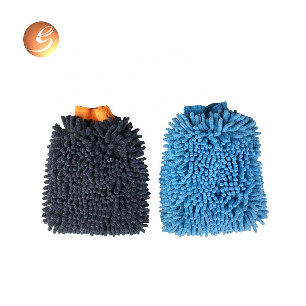 ຂາຍດີ ຖົງມື microfiber ລ້າງລົດ polish ລ້າງ mop mitt