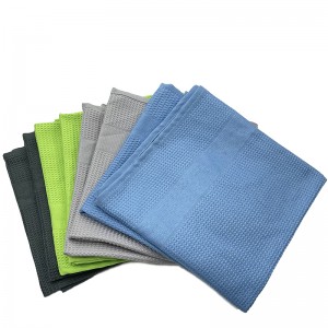 Cheap High Quality Microfiber 80 polyester 20 polyamide Waffle Weave Tea Towels Gorofu Dish Kitchen Towel
