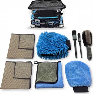8pcs car wash kit microfiber towel high quality car wash tools