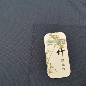 Tukkukauppa neule painettu orgaaninen bambumateriaali puuhiilikuitujersey bambu t-paita kangas vaatteisiin