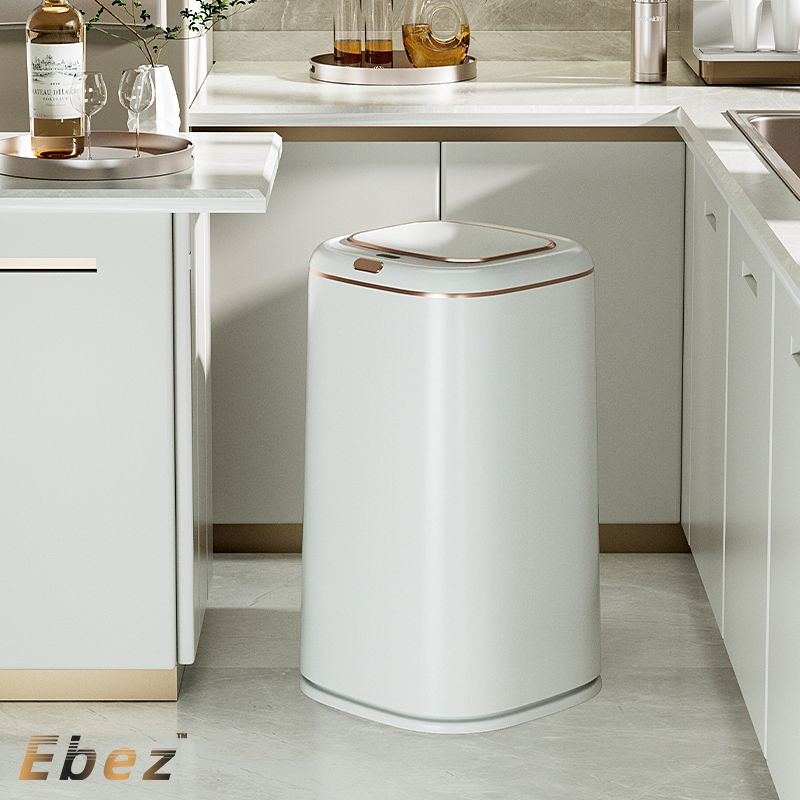 EBEZ™ berøringsfri søppelbøtte – 7,9 gallon og 10,6 gallon ekstra stor kapasitet, vanntette slanke, berøringsfrie søppelkasser på badet