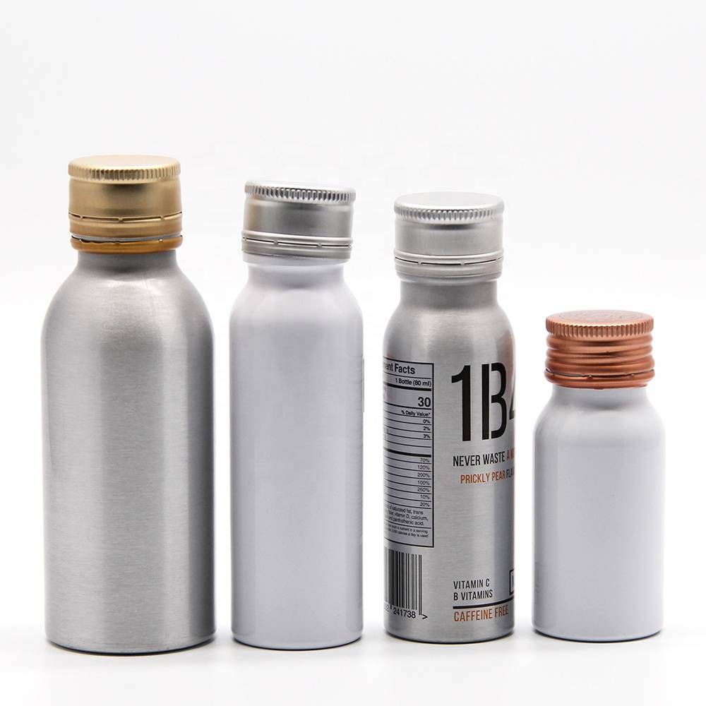 environmentally friendly customized design biodegradable aluminum empty aluminium bottle for beverage