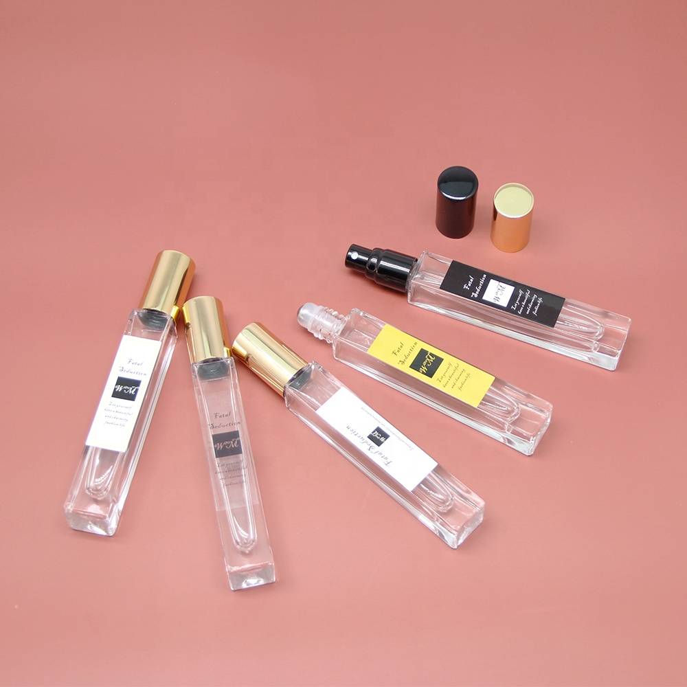 China Custom Wholesale Luxury Empty Perfume Essential Oil Roller Spray Glass Perfume Bottle 10ml