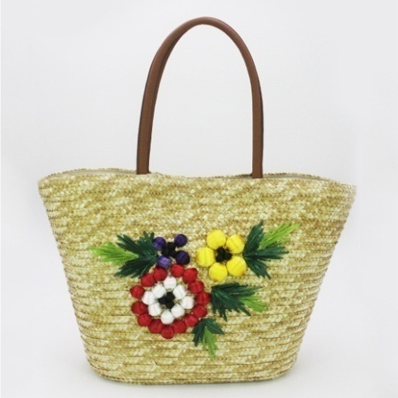 Eccochic Design Summer Fashion 3d Floral Embroidery Shoulder Tote Bag Featured Image