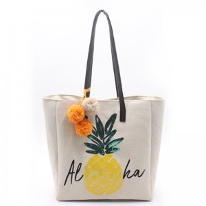Eccochic Design Sequins Pineapple Aloha Shoulder Bag
