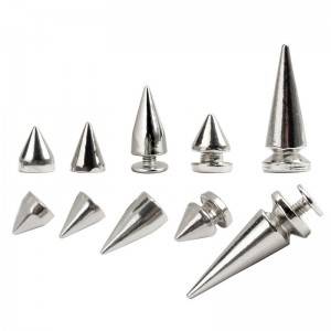 Top quality Fashion bullet metal Rivets and Spikes Studs factory for Punk Bags apparel shoes hats