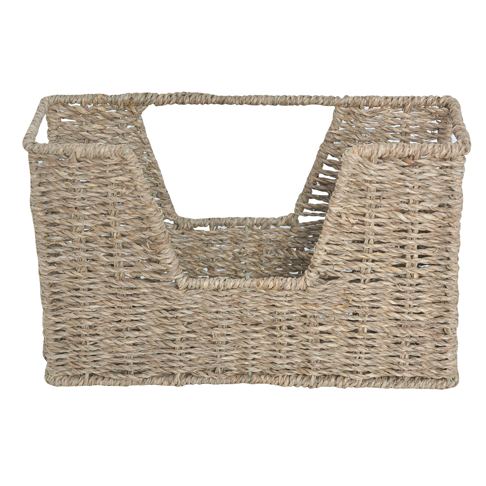 Hand-woven Sea Grass Magazine Basket Itinatampok na Larawan