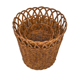 Round Flower Basket Rattan Vase