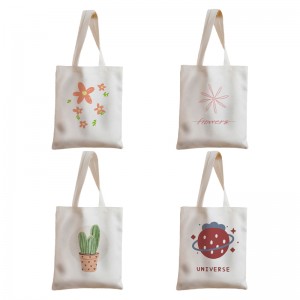 Einkaufstasche mit Blumen- und Fruchtmuster
