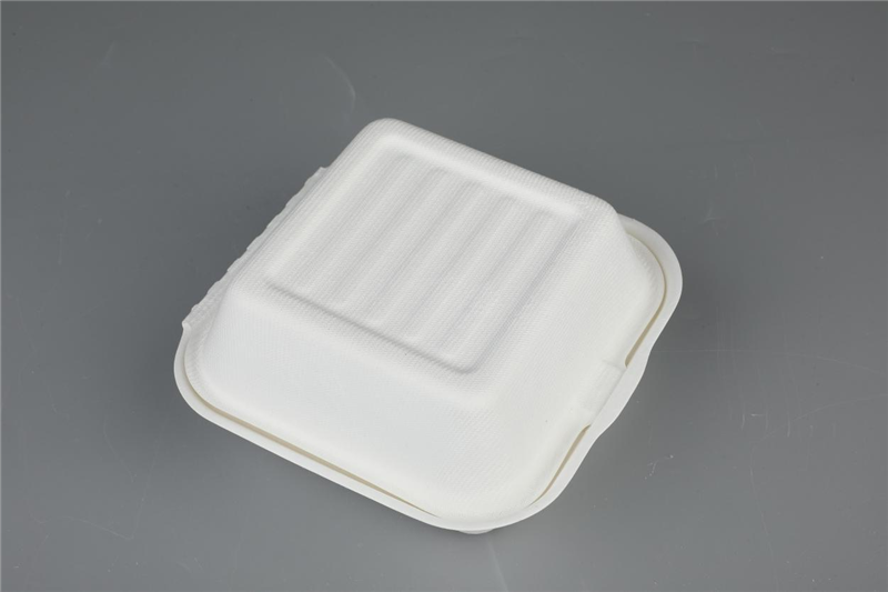 Разлагаемая компостируемая посуда из жмыха сахарного тростника 6 ″ раскладушка для гамбургеров ЕС / США