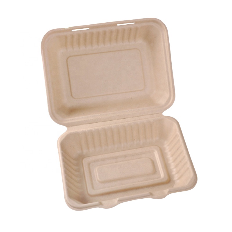 Biodegradable Compostable Safety Eco-Friendly Disposable Food Containers Box Para sa Fast Food