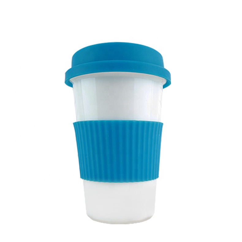 Tasse à café biodégradable anti-permanente, antidérapante, portable, simple, à la mode, tasse d'eau domestique avec couvercle