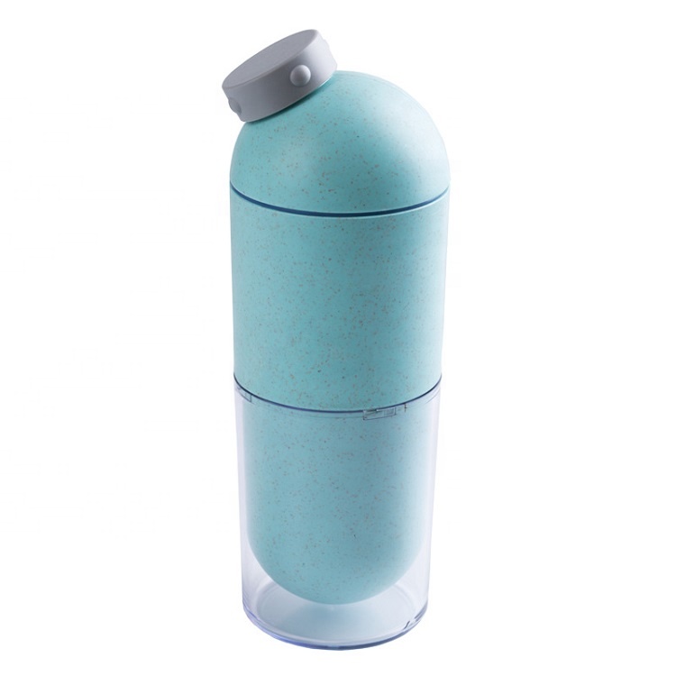 Copo de água em cápsula portátil para homens e mulheres, copo de água esportivo com corpo removível, garrafa de água criativa