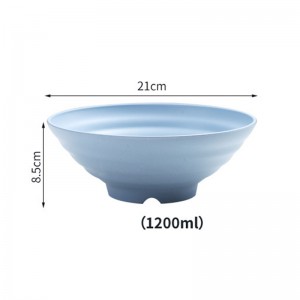 사용자 정의 로고 친환경 밀짚 플라스틱 일본 국수 그릇라면 그릇