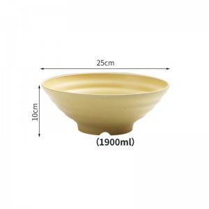 Logo kustom mangkuk ramen mangkuk mie Jepang plastik jerami gandum ramah lingkungan
