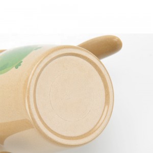 Biodegradable BPA free rice husk plastic baby kids sippy cup with handles
