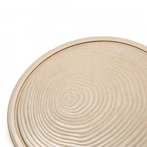 Custom logo round kitchen rice husk plastic meat cutting board chopping board