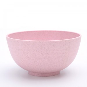 Персонализирано лого Екологично чиста пшенична слама пластмасова японска купа за ориз Комплект купи за супа