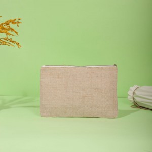 Nuovo arrivo make up organizer storage donne/borse cosmetiche da viaggio in fibra di bambù e fibra di iuta-CBB041