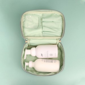 Makeup Bag Cosmetic Bag Malaking Toiletry Bag Travel Bag RPET para sa Babae Girls-CBR206