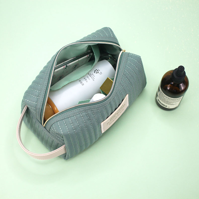Portable Cosmetic Bag nga adunay Side Handle RPET - CBR204