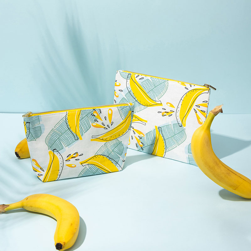 100% fibra di banana naturale carina borsa con stampa CNC138