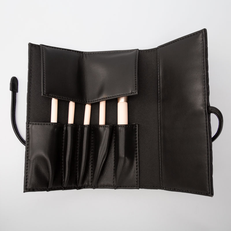 Makeup Brush Roll Organizer Vikbar väska Återvunnen PU – BRP038