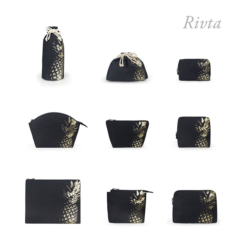 Kombinacija črne in zlate svetle luksuzne torbice CNC094