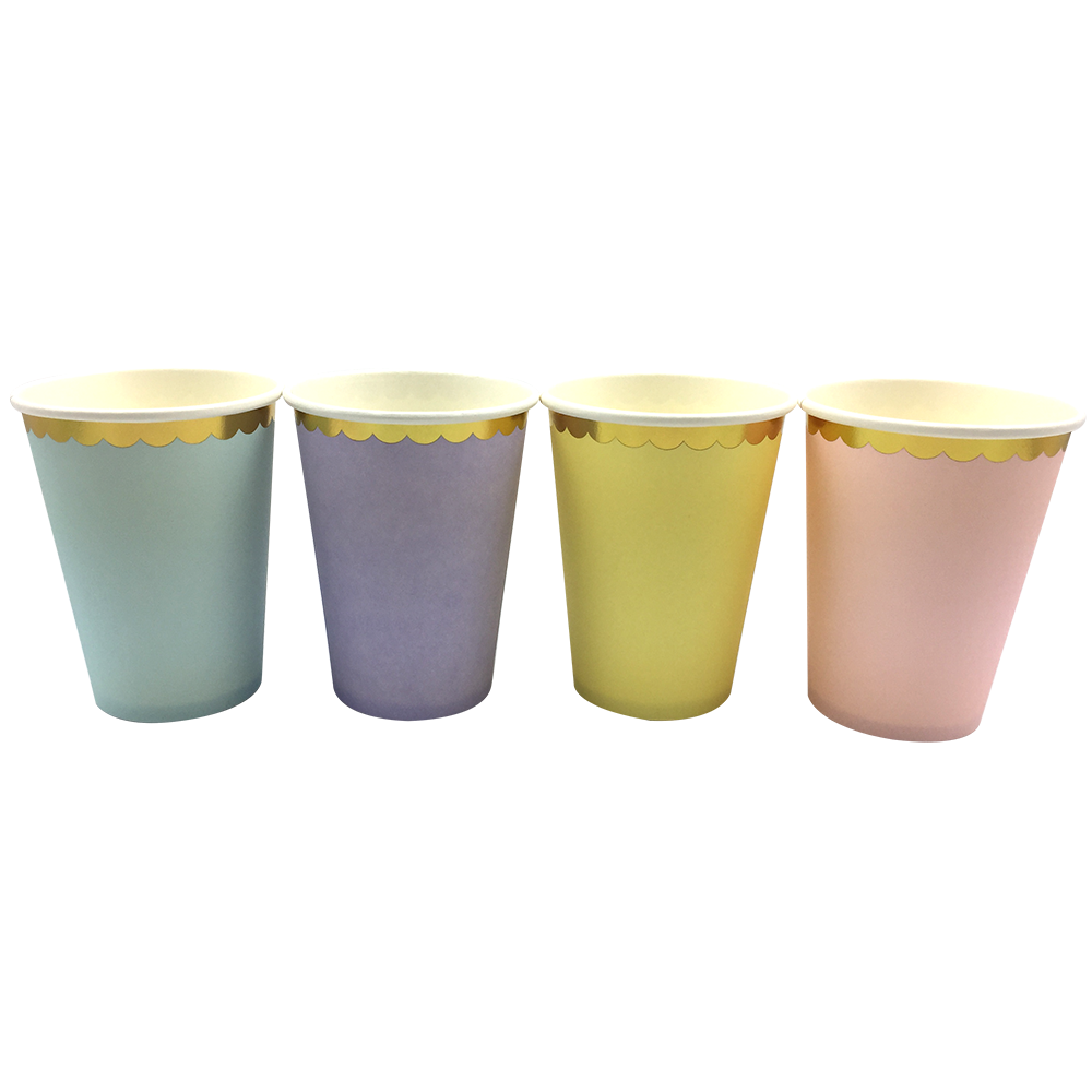 8 унции хартиени чаши за еднократна употреба, чаши за топли/студени напитки за вода, сок или чай