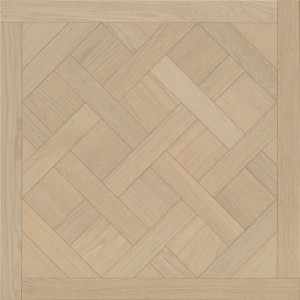 Alta reputacio Ĉinio Versajlo Parquet Vintage Flooring Eŭropa Kverko Inĝenierita Planko