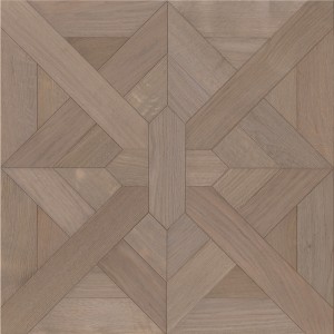 Ịrụ ọrụ dị elu China High Quality Solid Wood Custom Emere Art Parquet Floor