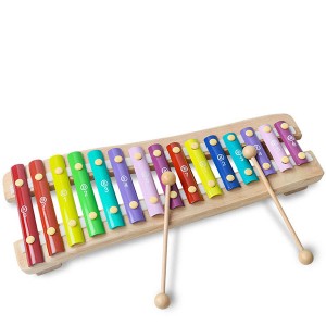 Xoguete xilófono de madeira