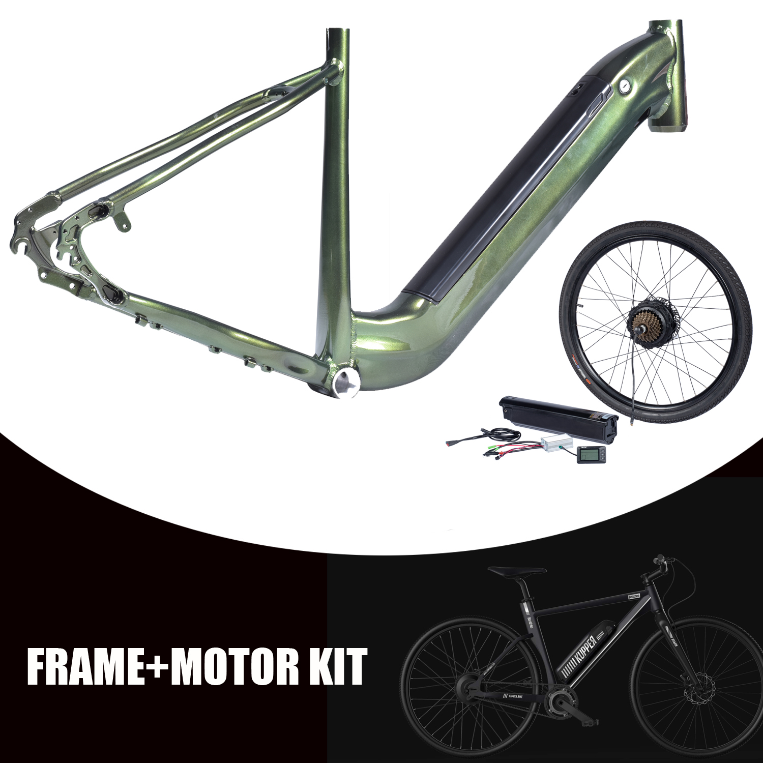 New Electric Bicycle Parts Bike Step-Thru Bike Frame with Mid Drive Motor or Hub Motor 250W 350W