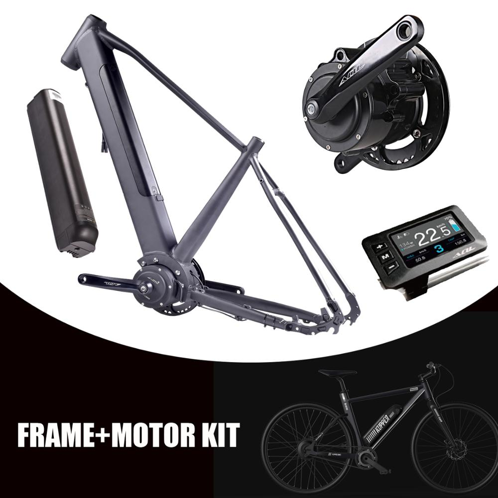 Mid Drive Motor 250W 350W 500W 750W And Hidden Battery Electric Bicycle Frame Customize Frame