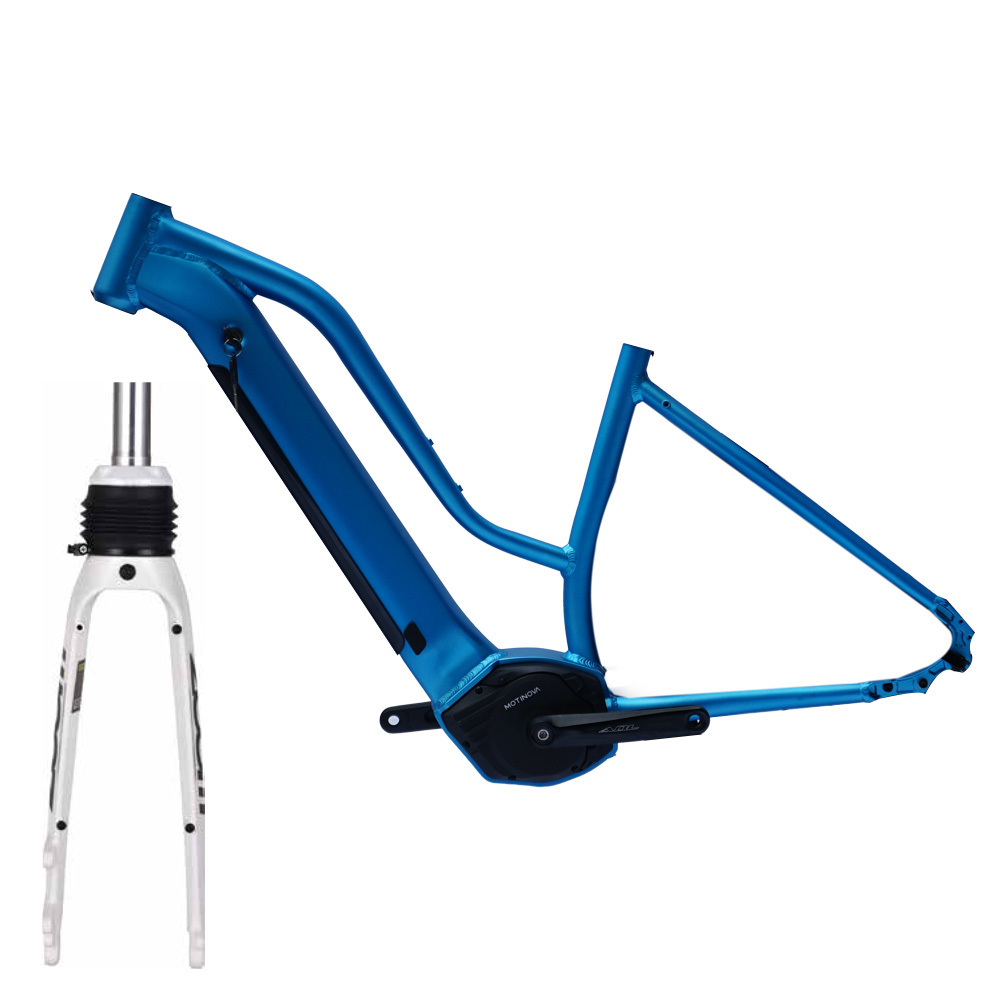 Sleek Design Integrated In-frame Battery Electric Bicycle Frame With Bafang 250W To 750W Mid-drive Motor