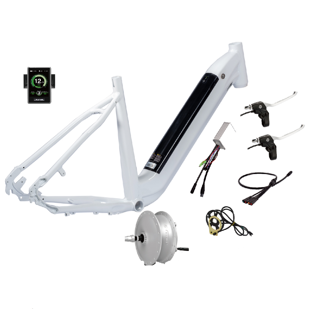 Step-thru Bike Frame with 250W Hub Motor Kits Featured Image