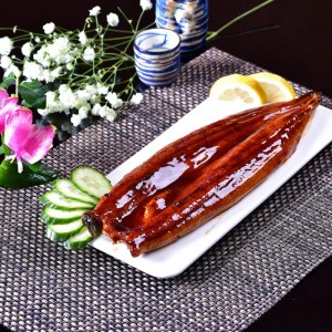 Braised eel in cattail, fresh, heated and ready to eat