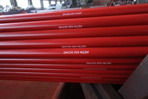 Tvornička cijena Crveno obojena pocinčana Fire Groove Pipe Vatrozavarena cijev za borbu protiv materijala sch40 cijevi od ugljičnog čelika