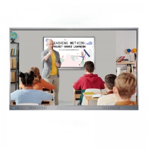Profesia Fabriko por Fabriko Provizo 65 ~ 110 Coloj Interaga LCD Tuŝekrano Ekrano Plata Panelo Smart Board Interaga Blanktabulo por Konferenco