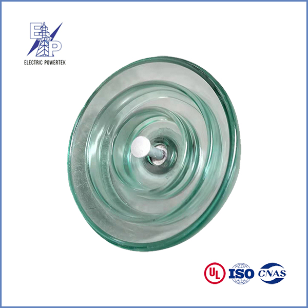 Isolateur en verre trempé à haute tension d'isolateur de suspension de disque de normalisation